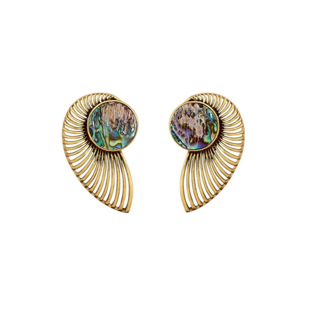 Geo dangle stud earrings S712 - Picture 2 of 5